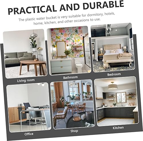 Miniatura 6 de Cubos de limpieza de contenedores de plástico para uso doméstico Cubo de limpieza de piscina Cubo de agua multiusos rojo para agua Arena de playa