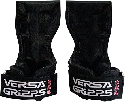 Versa Gripps Pro, Made in USA, Wrist Straps for Weightlifting Alternative, Best Training Accessory, R/L, Black