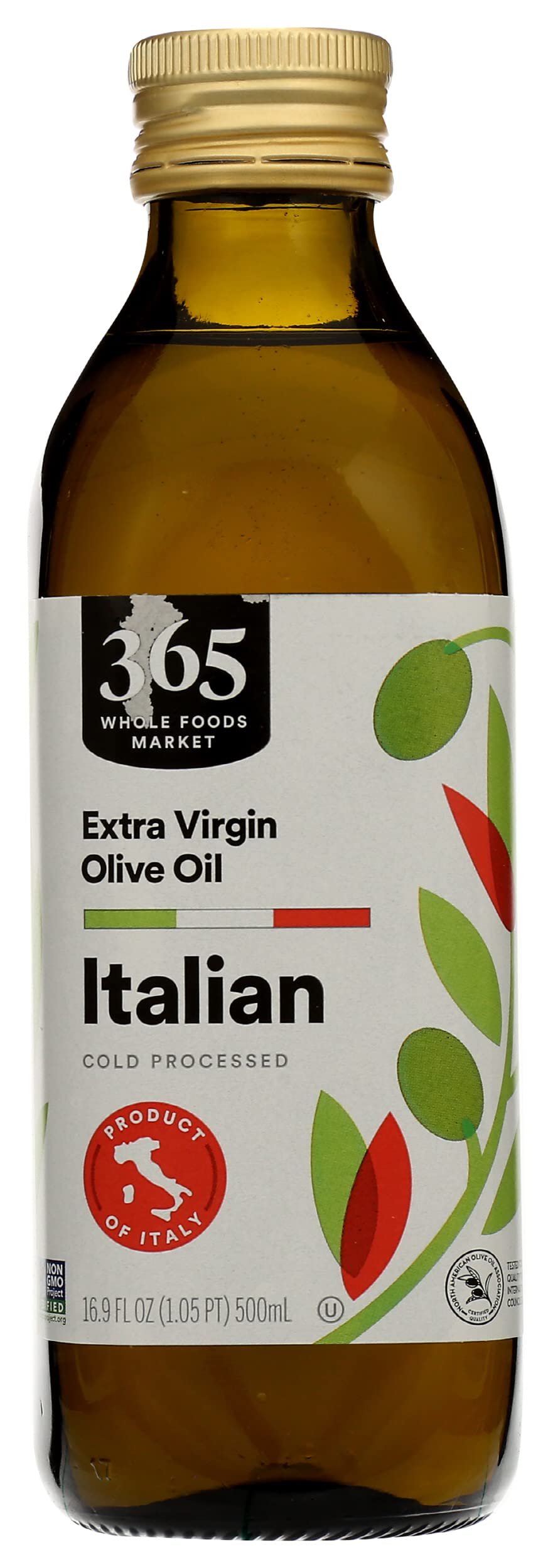 365 Everyday Value, Extra Virgin Olive Oil 100% Italian, 16.9 Fluid Ounce