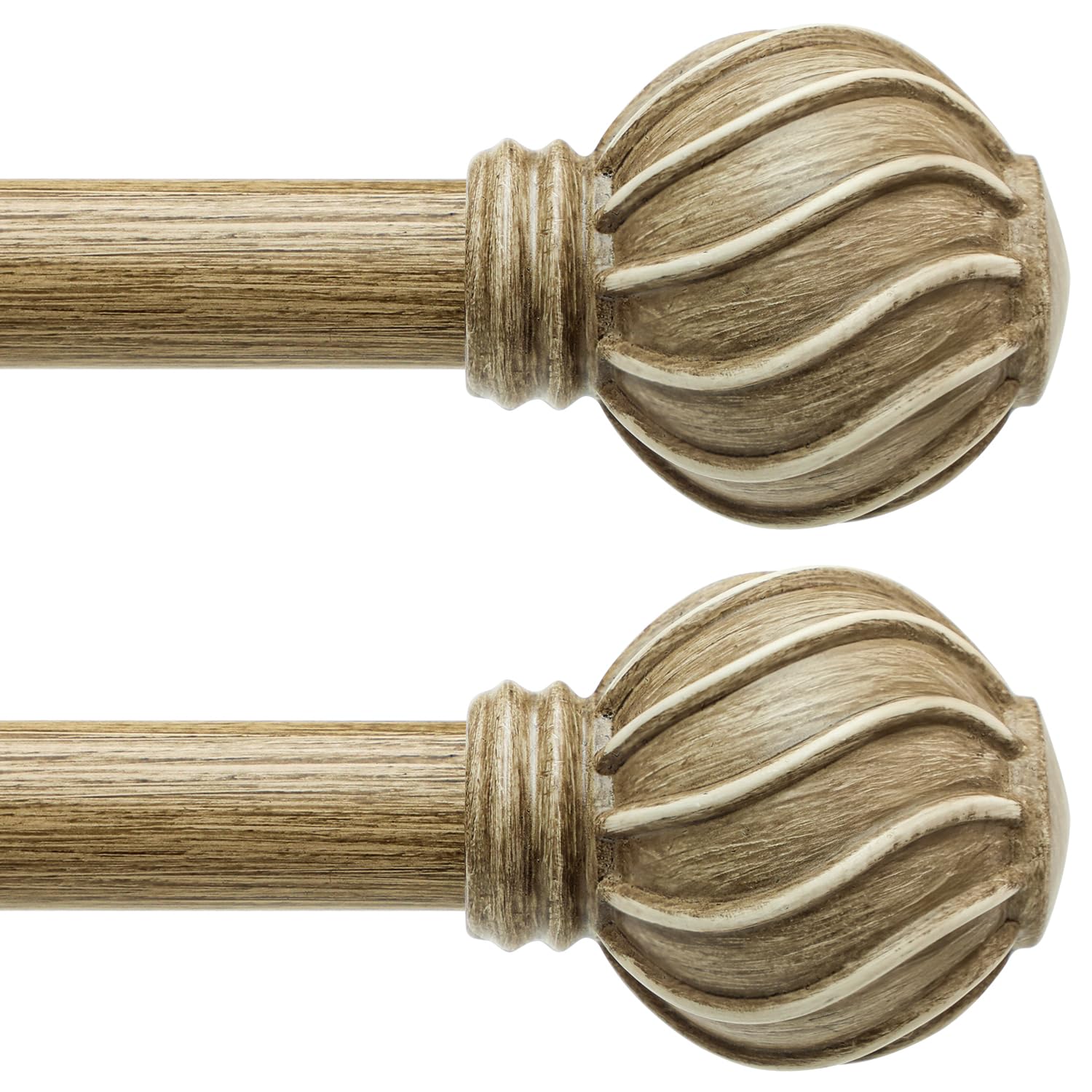 Brown Curtain Rods - Adjustable Length & Heavy Duty -19 Brown Curtain Rods - Adjustable Length & Heavy Duty -19