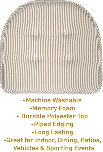 Miniatura 3 de Sweet Home Collection Cojines de espuma viscoelástica copetudos para silla, goma antideslizante y parte trasera de goma antideslizante en forma de U