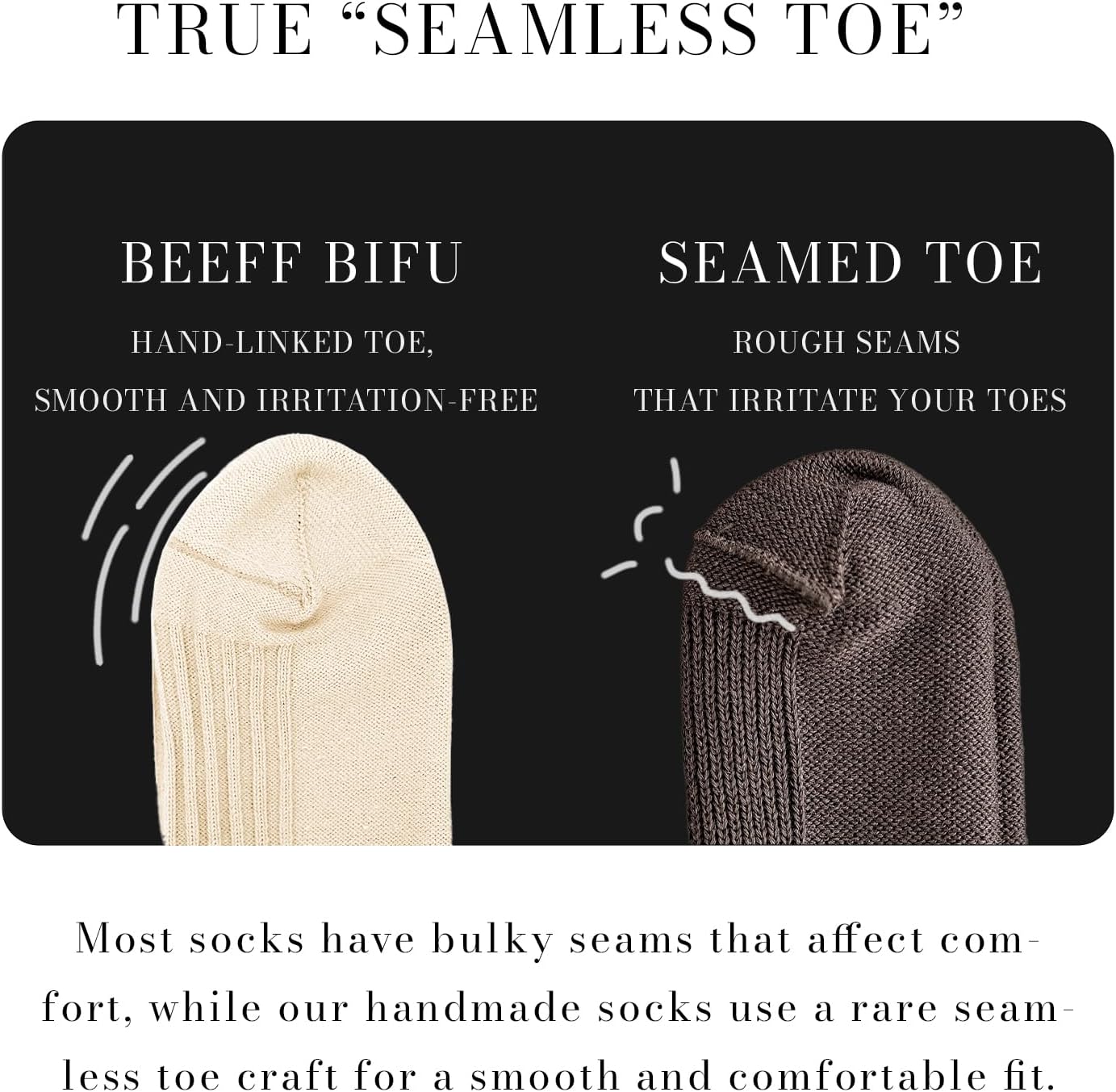 Linen-Cotton Crew Socks, Unisex Breathable Seamless Dress Socks for Men & Women, Moisture Wicking Casual