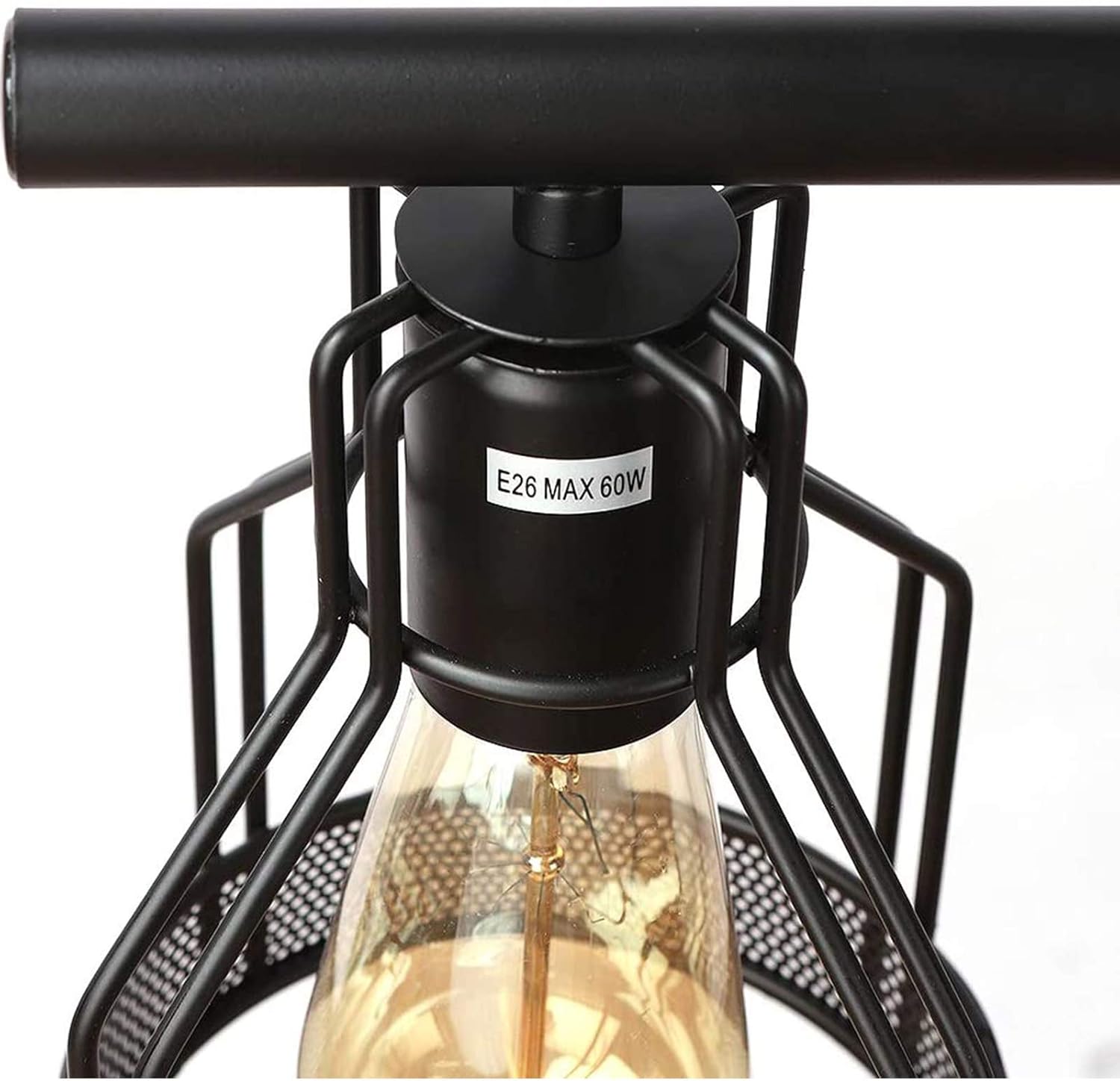 Flash Deals - 80% OFF 4-Light Pendant Lighting Kitchen Island Light Fixture with Paint Finish Cage Lampshade Modern Industrial Chandelier