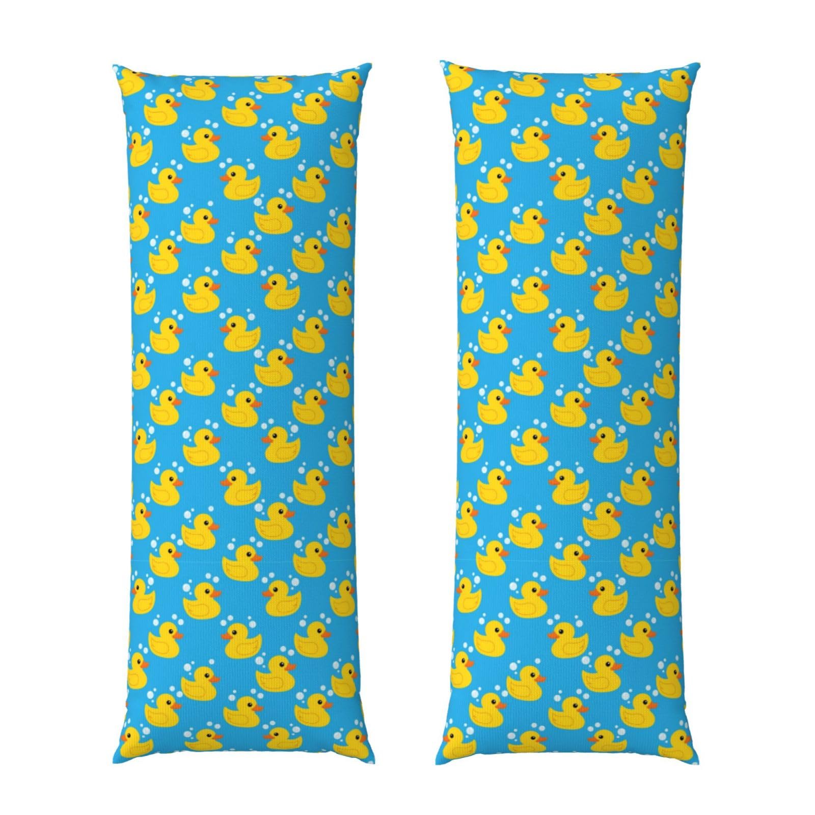 Body Pillow Cover 20x54 Inch, Yellow Rubber Duck, Luxury Cozy Long Pillowcase with Zipper, Softffy Rectangular Case for Couch Bed Home Hotel