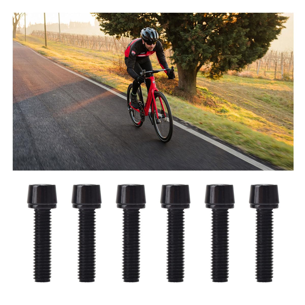 Apt-Lot De 12 Boulons De Tige De Vélo,Vélo Boulons De Tige