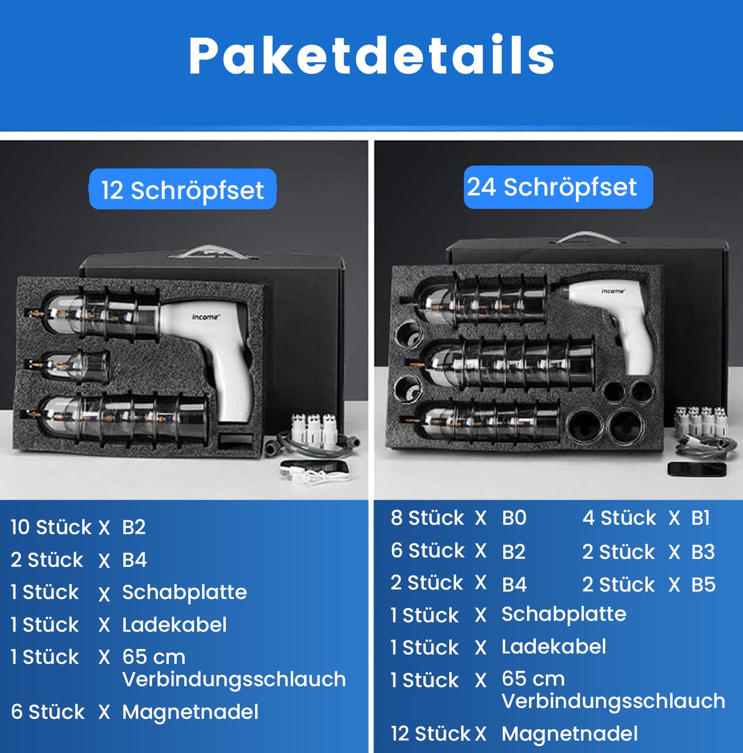 12-teiliges elektrisches Schröpf-Set, Cellulite-Schröpftherapie-Massagegerät, wiederaufladbares Vakuum-Schröpfen, einstellbares Saugset, Gua Sha und Schröpfgerät, Schmerzlinderung für den Rücken