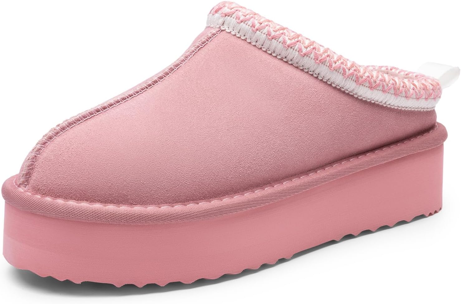 DREAM PAIRS Women's Slippers for Women Genuine Suede Platform Slip-on Warm Slippers Winter Fluffy Warm Comfy Furry Shoes for Outdoor Indoor FuzzyEasy