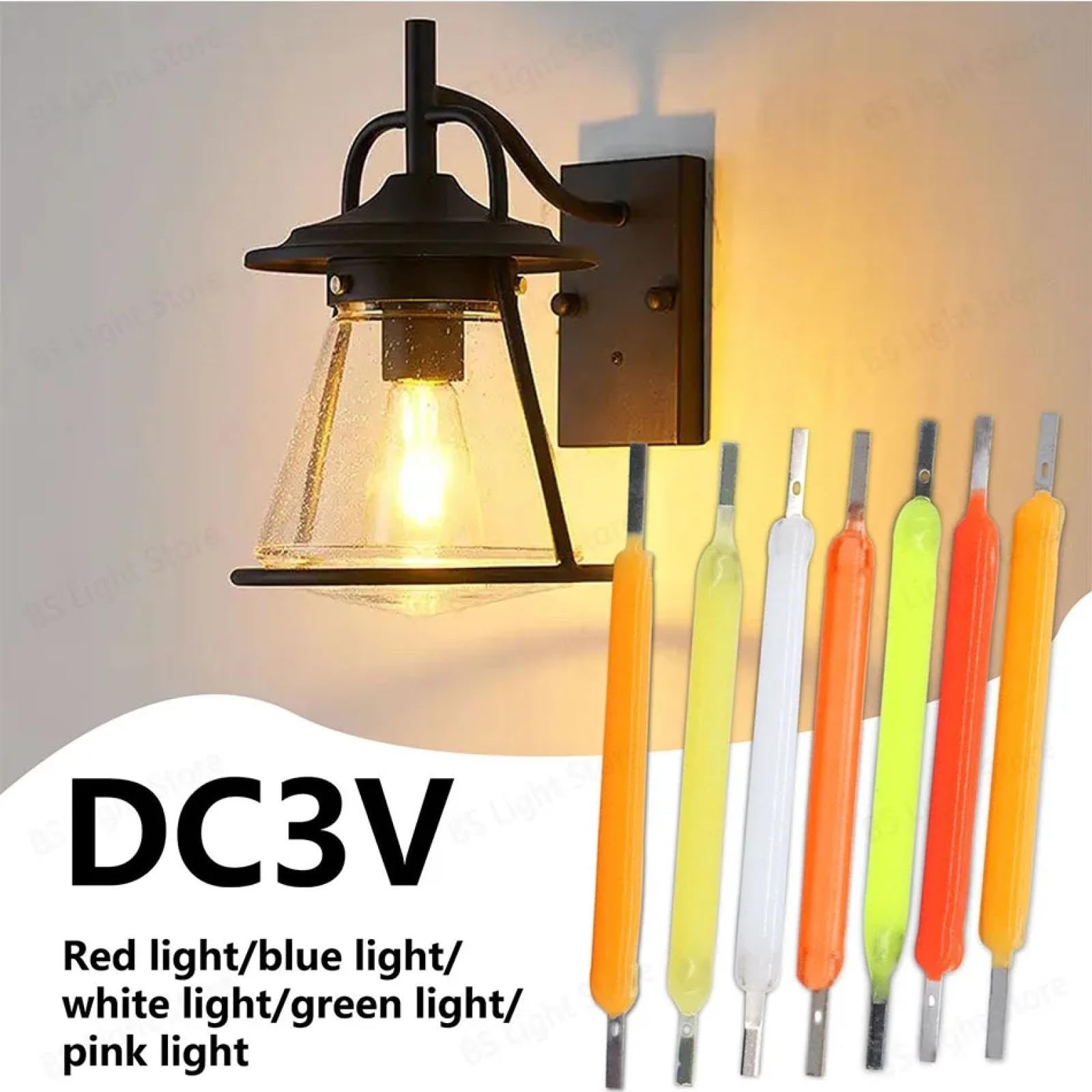 TYKGSQIP 10 pcs 3v COB LED Filament Edison Bulb Lamp Parts Diode