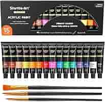 Amazon | Shuttle Art アクリル絵の具 アクリル顔料 15色セット