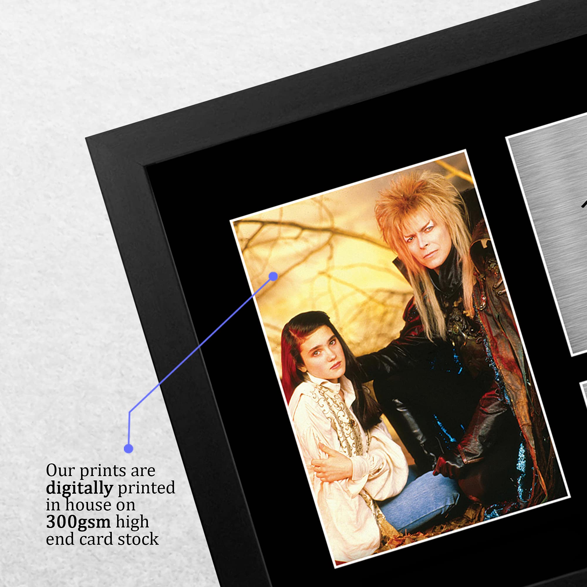 HWC Trading FR – Immagine Firmata Stampata Di David Bowie Formato A3 Con Cornice, Regalo Per Fan Di Memorabilia Musicali