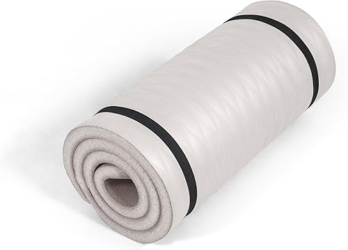 Tone Fitness Esterilla de yoga de 1 pulgada de grosor Alfombrilla de ejercicio antideslizante de alta densidad con correa de transporte para yoga,