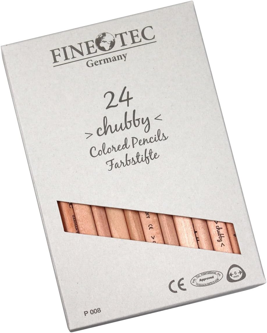 Finetec Chubby Colored Pencil 24-Color Set