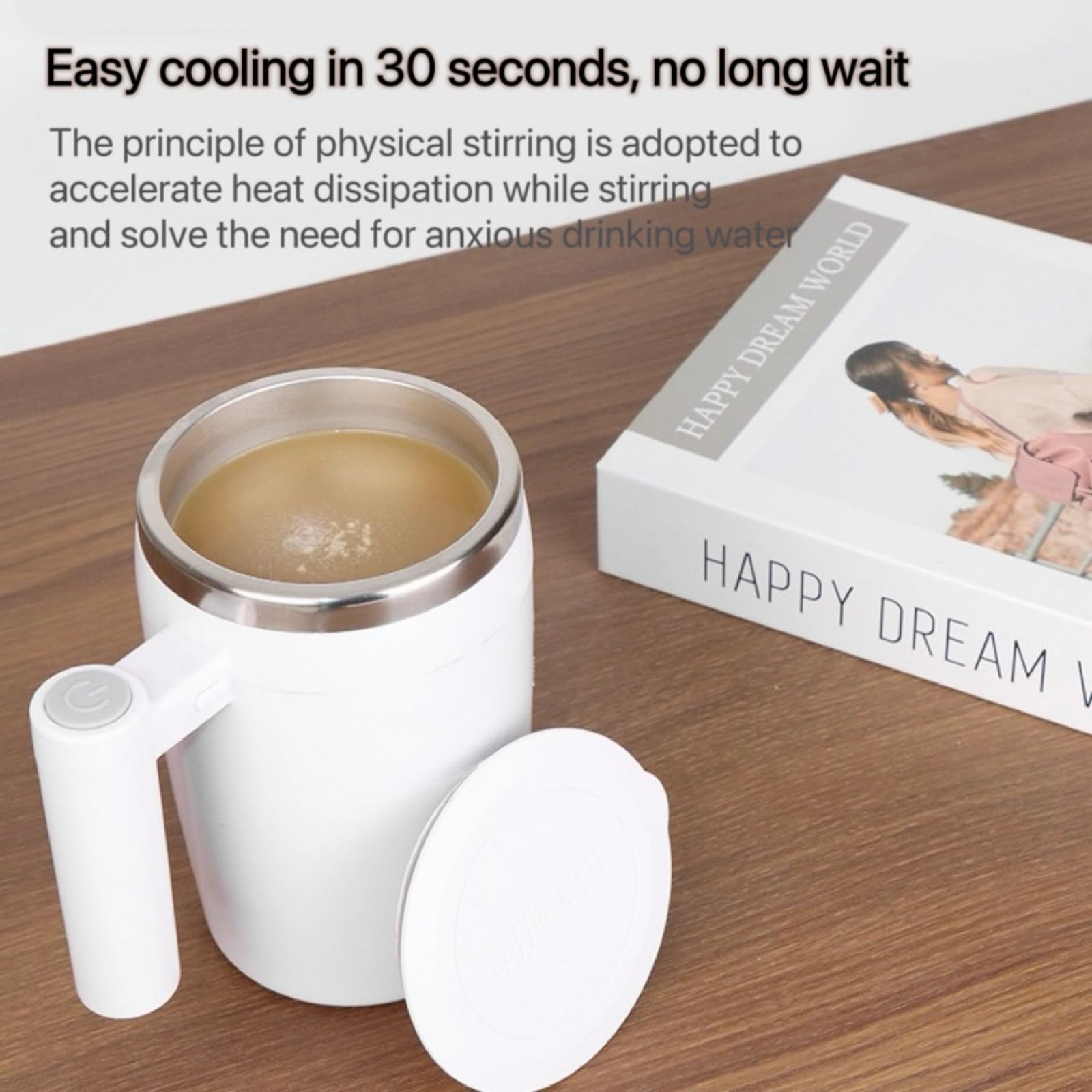 Automatic Magnetic Stirring Coffee Mug, Self Stirring Coffee Mug,Portable Rechargeable Magnetic Stirring Coffee Mugs,Electric High Speed Mixing Cup for Household, Office, Coffee Milk (NEW Coffee)
