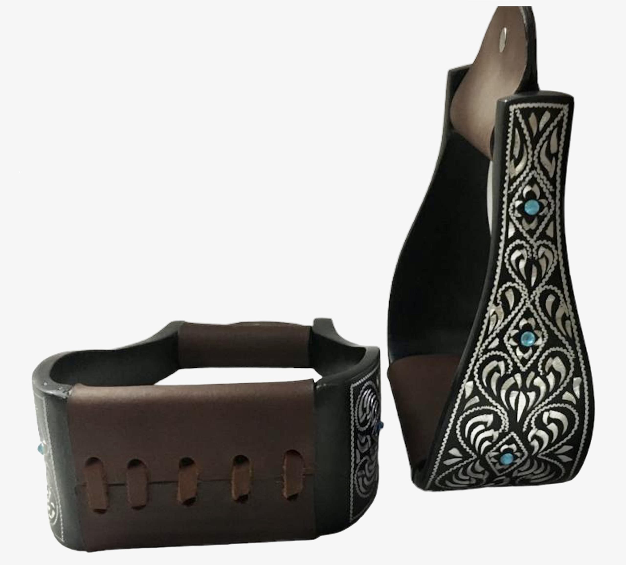 Majestic Ally Staffe in alluminio nero con incisione Western Horse - Adulti