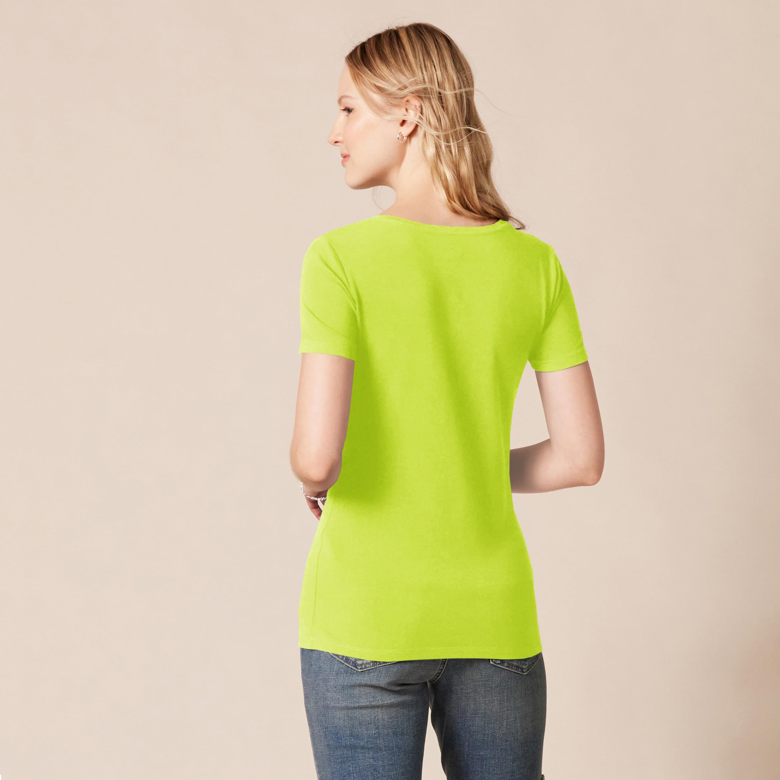 Amazon Essentials Women's Regular-Fit Short-Sleeve T-Shirt (Crewneck and V-Neck Options), Multipacks — view 10