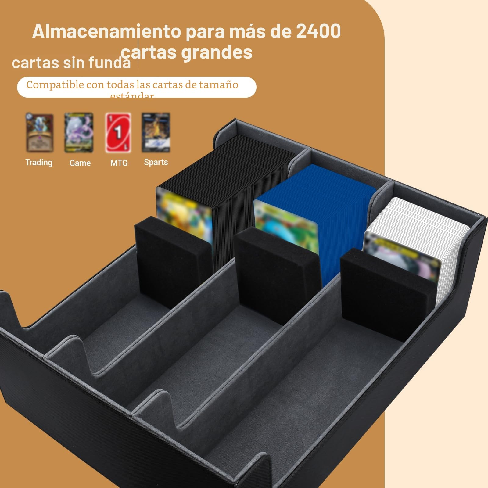 Caja de Cartas para MTG, Caja para cartas Magic the Gathering para 1800+ Cartas,Cajas de Almacenamiento de Tarjetas,Cajas de Cubierta Magnéticas Premium, para TCG Magic