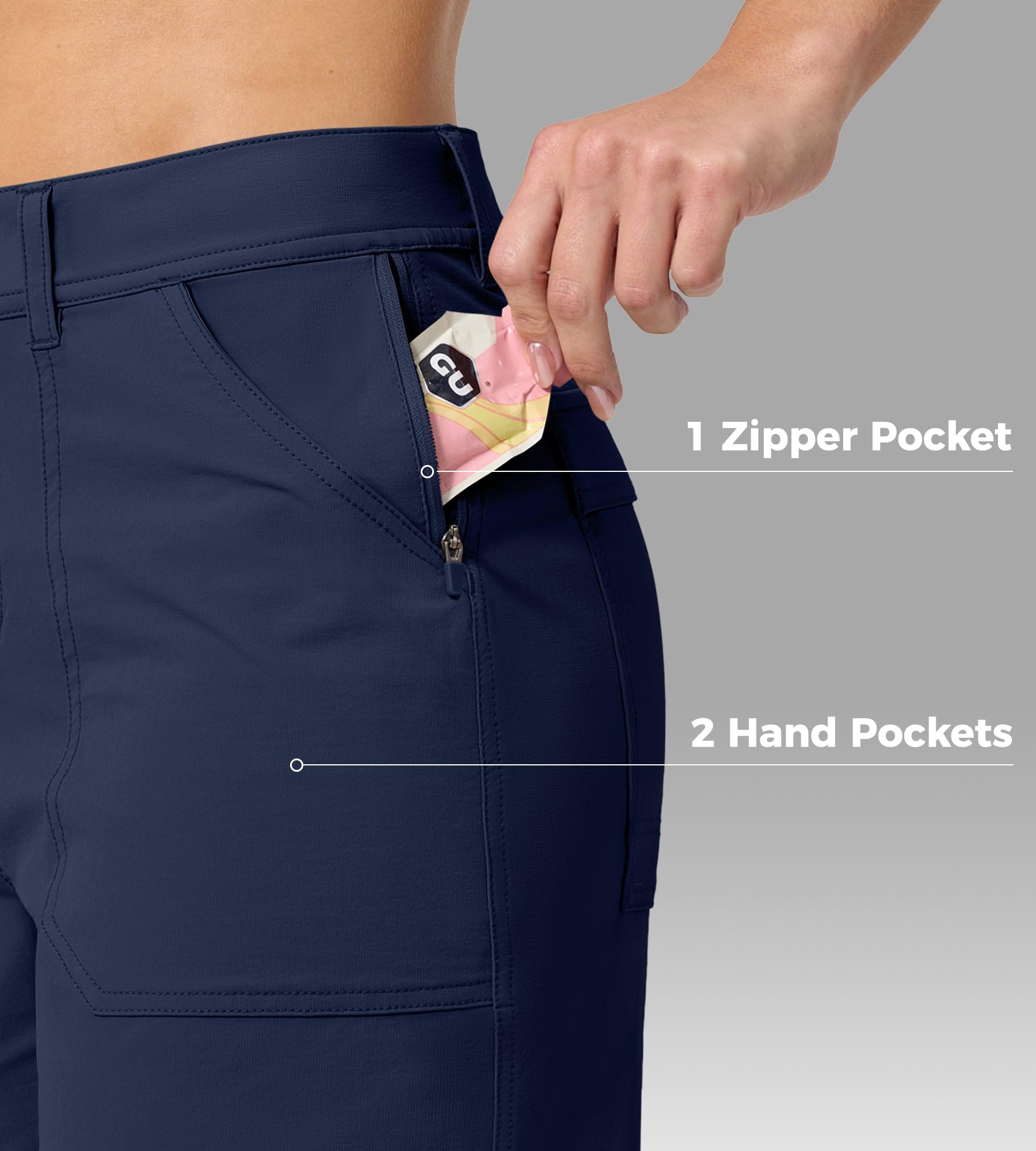 WILLIT Wandershorts Damen Schnelltrocknend Elastisch Wasserabweisend Outdoor Trekking Shorts 13cm (5") mit Taschen
