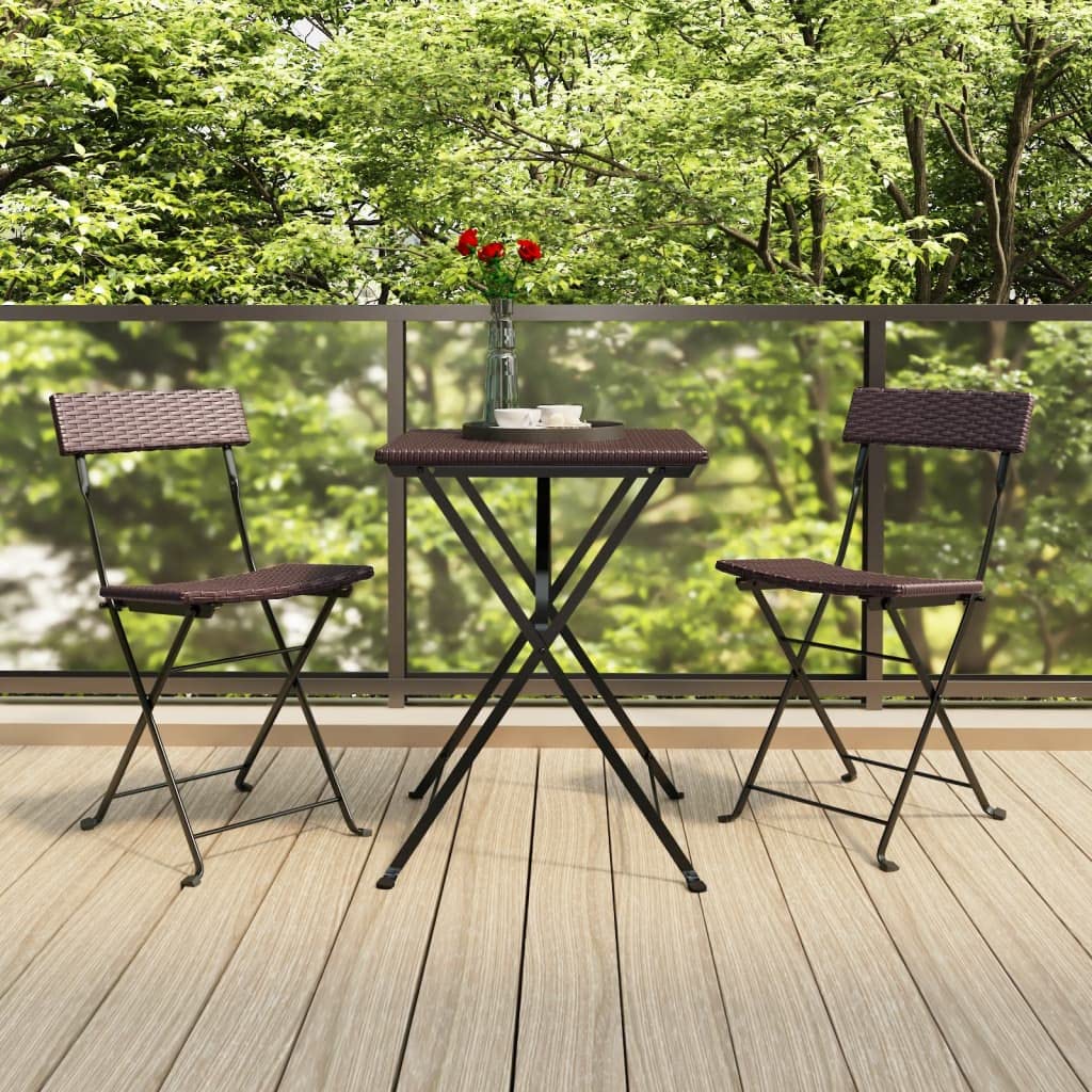Chaise de bistrot de jardin pliable lot de 2 chaises acier et résine