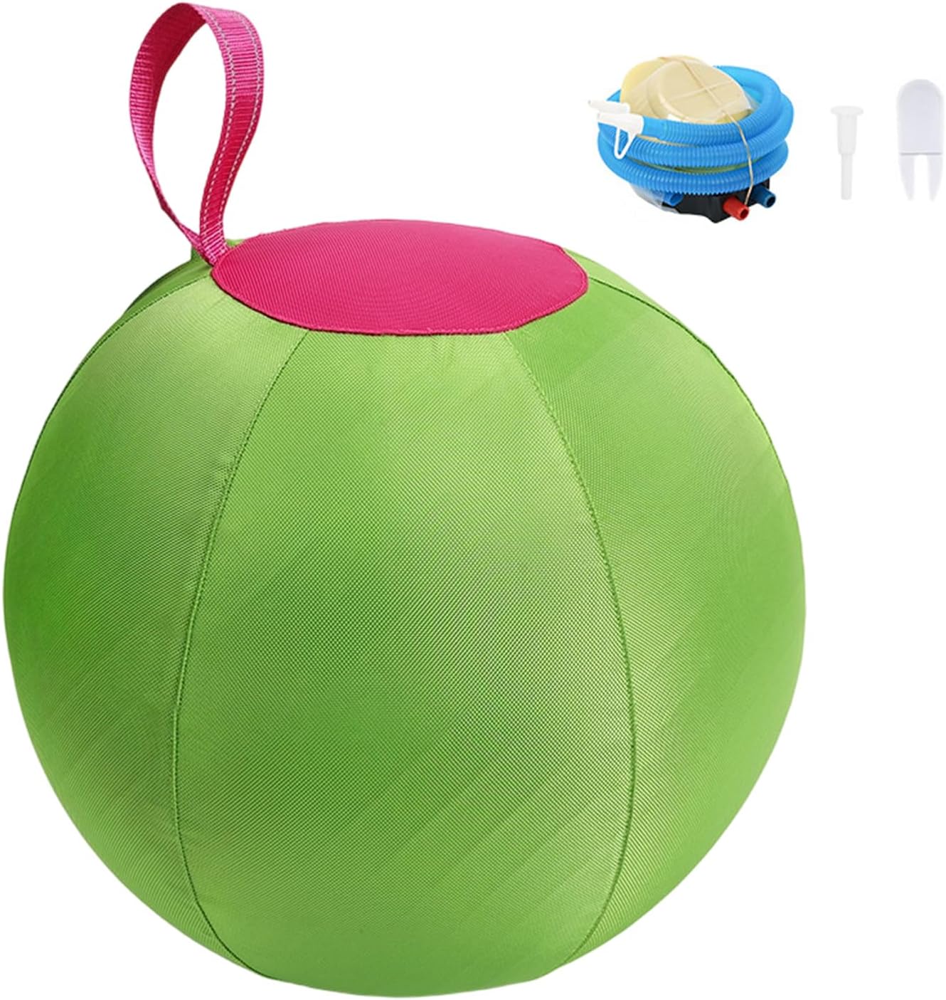 Heavy Duty Dog Toy for Backyard Training Interactive Bouncy Inflatable Ball with Bells for Pet