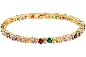 Bamoer Bracelet of Eternal Elegance: Radiating Brilliance with Round-Cut CZ in Golden Embrace