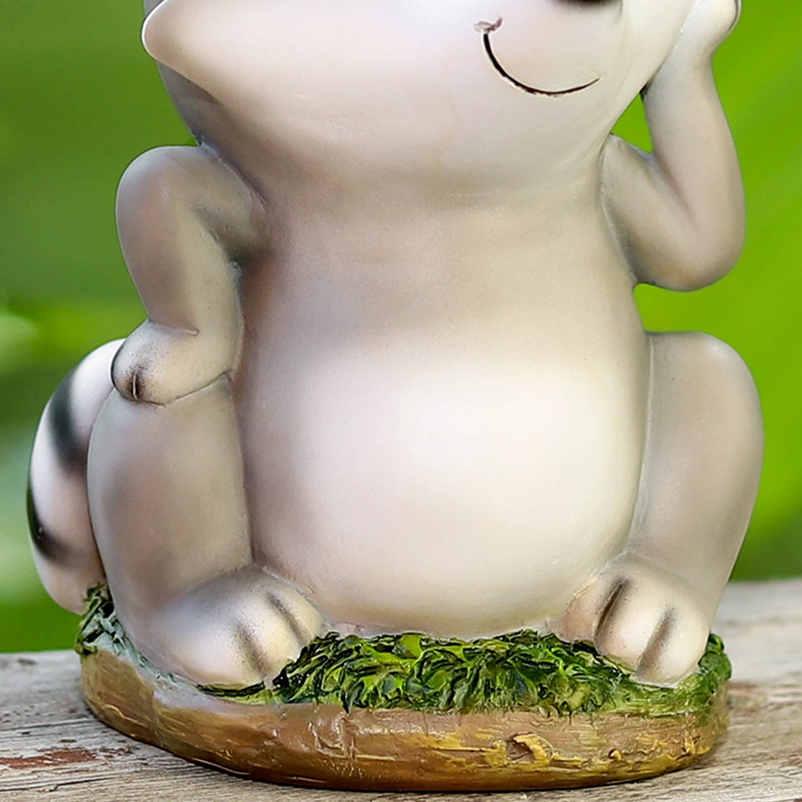 MBROS Ornamento da Giardino, Figurina di Piccoli Animali, Luci per Esterni ad Energia Solare, Statua da Giardino in Resina Impermeabile per Regalo Decorazione Prato Cortile,Rana