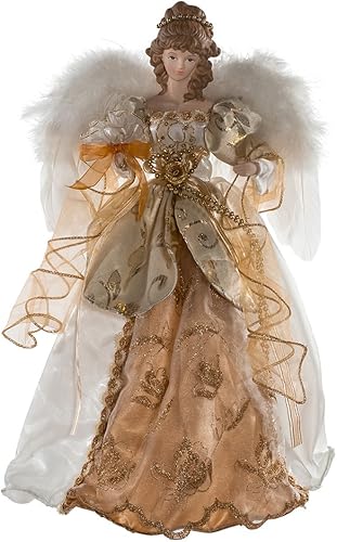 Kurt S. Adler Kurt Adler - Árbol de ángel de 17 pulgadas color marfil y dorado