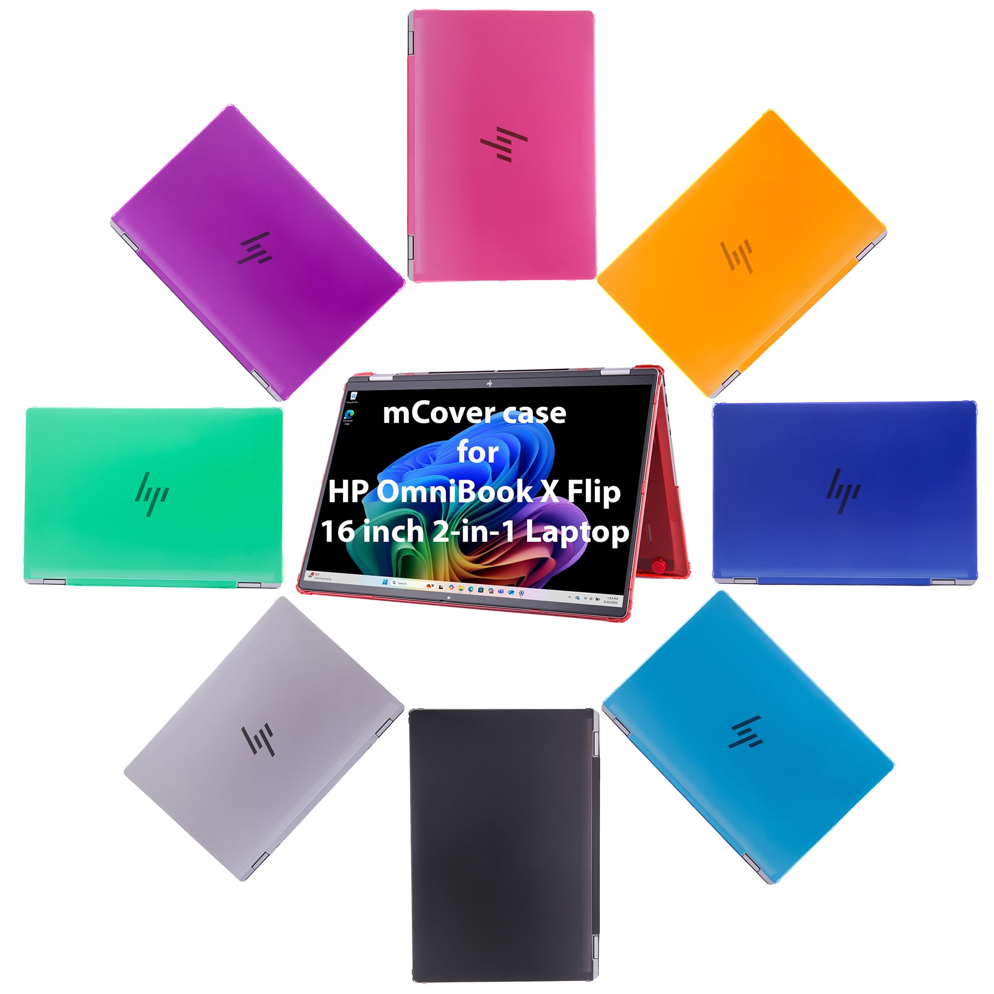 mCover Custodia compatibile solo per PC portatili HP OmniBook X Flip 16-ASxxxx 16-AUxxxx 16-ARxxxx 16-BExxxx 16-BExxxx 16-BExxxx 2-in-1 da 16" (non compatibile con altri modelli HP), trasparente