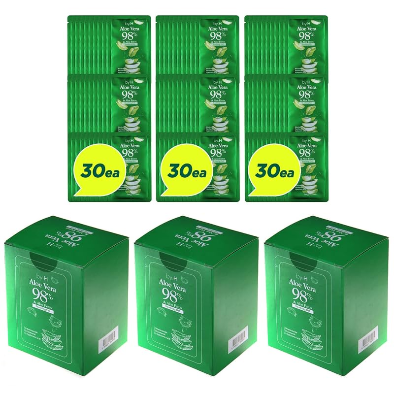 Gel de Aloe Vera by.H em sachês, Pacote com 90 unidades
