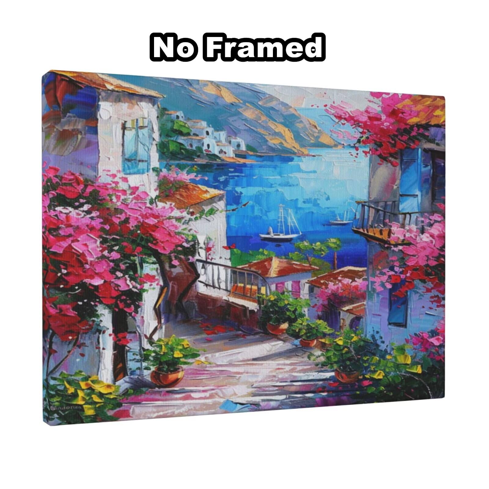 Kit per pittura con numeri per adulti, per principianti, pittura acrilica con 6 pennelli, pittura ad olio per decorazione da parete (100 x 75 cm, senza cornice) MK120