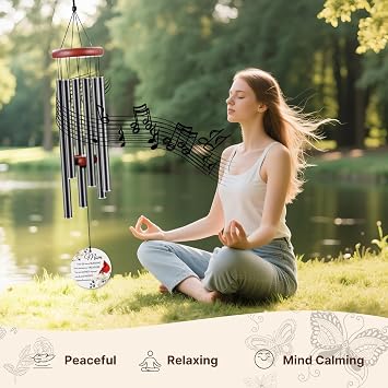 BeauGift Memorial Gifts for Loss of Mom, Wind Chimes for Loss of Mother, Sympathy Bereavement Remembrance Gift for Loss of Mother, in Memory of Mom Gifts