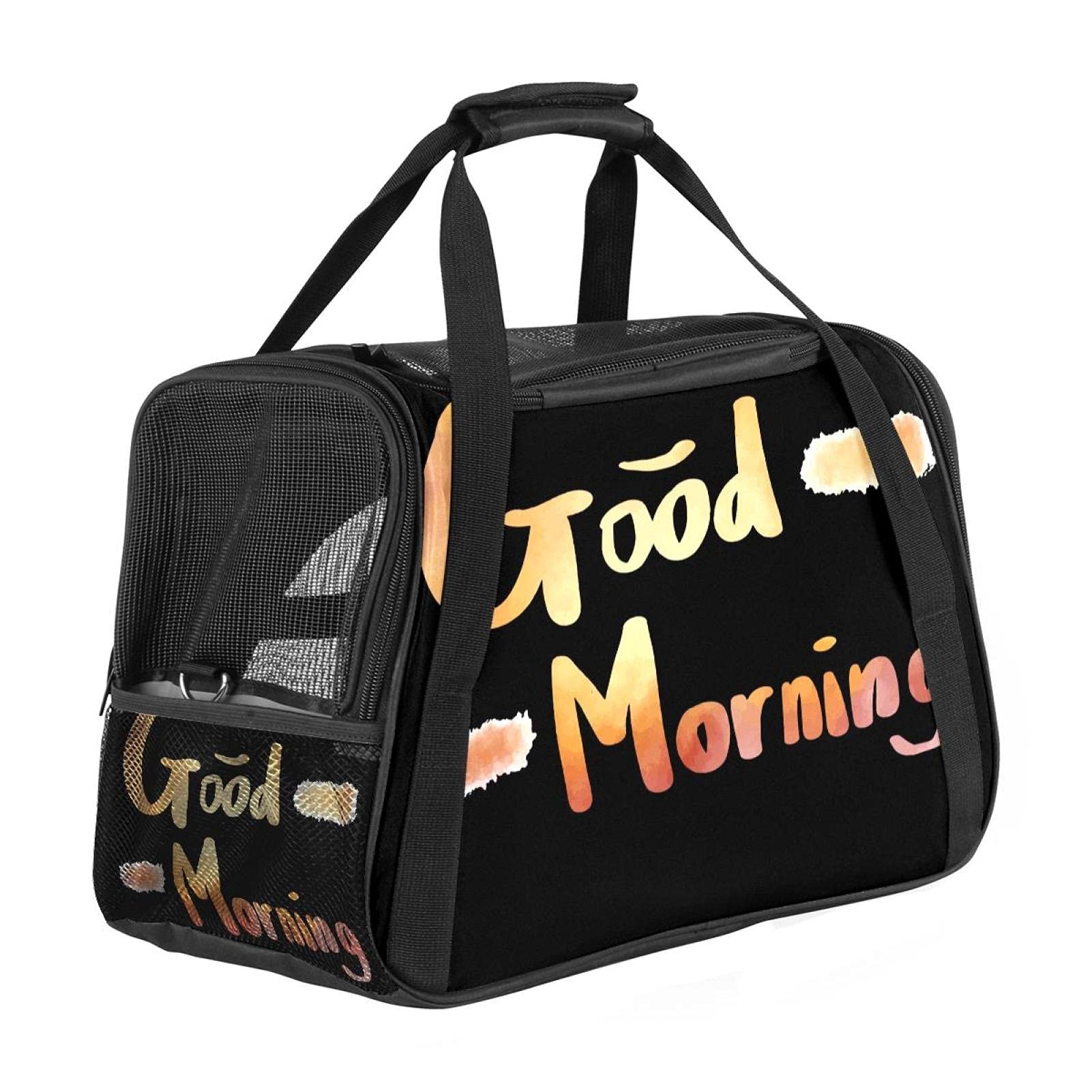 Sac de transport pour animal homologué avion avec impression noire
