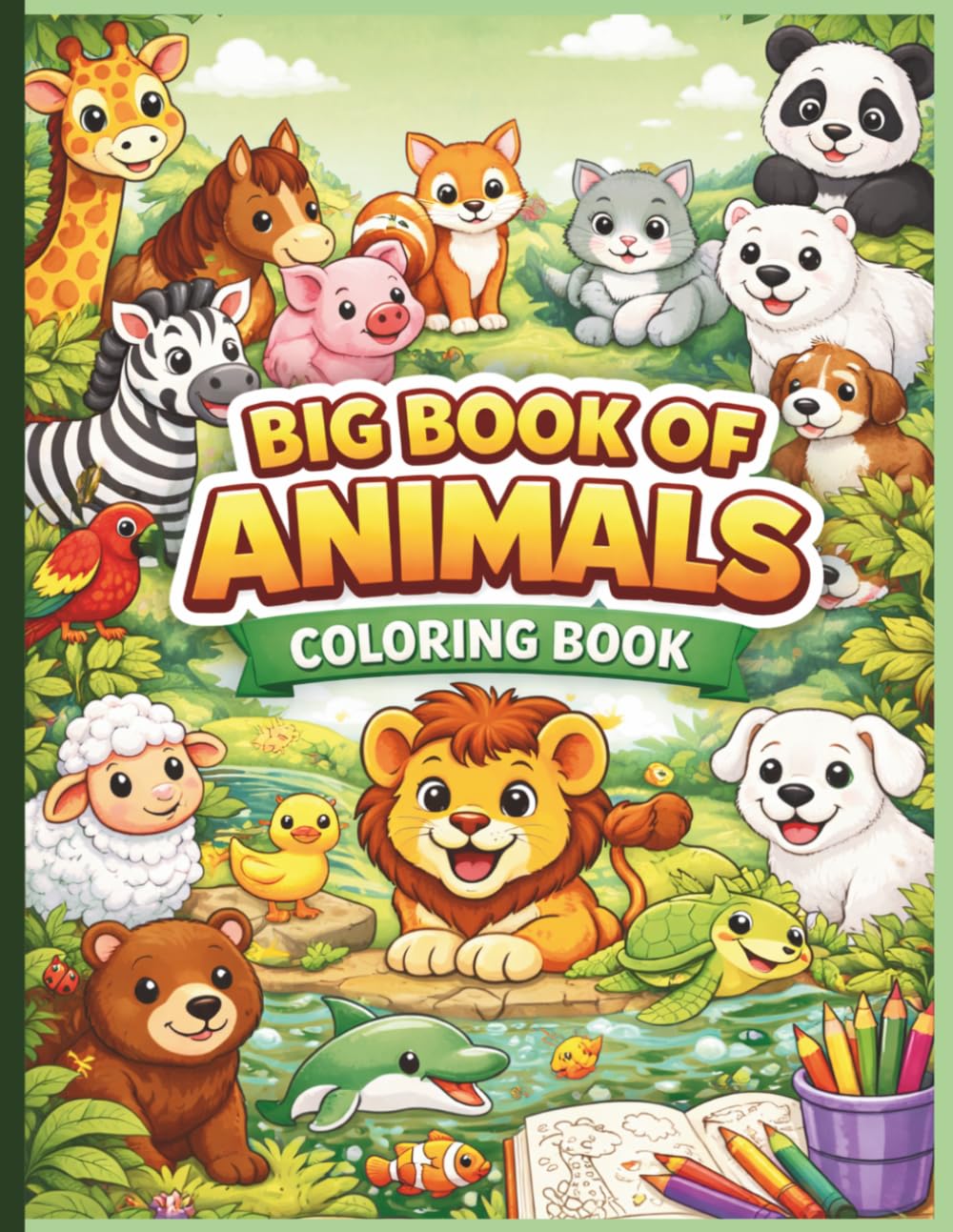 Big Book of Animals: Coloring Book for Children
