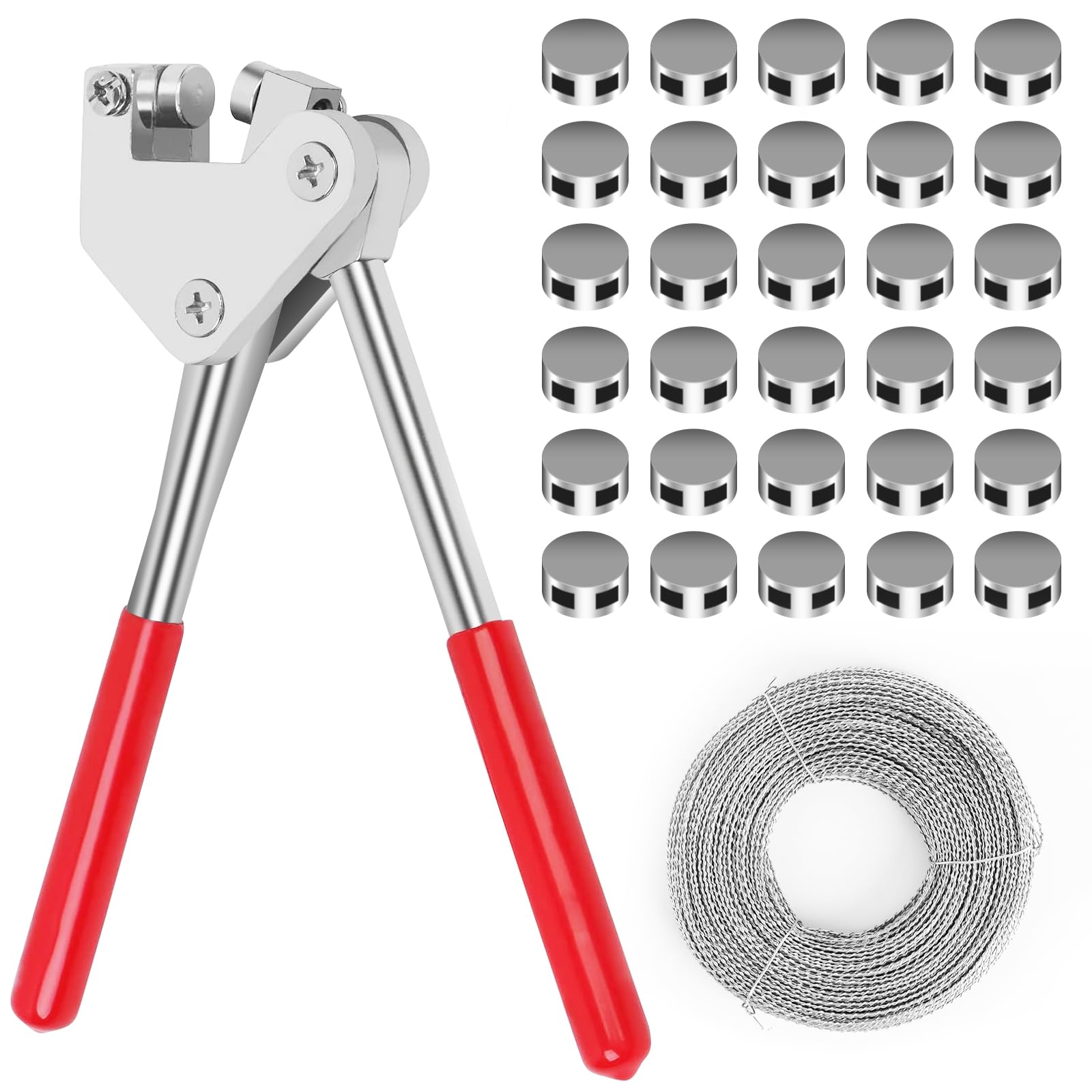 Set di Pinze per Sigilli in Piombo Pinza per Piombatura con 130 Guarnizioni di Piombo Rotonde (8 10mm) e 40M Filo di Sigillatura per Contatori Dell'acqua e le Apparecchiature