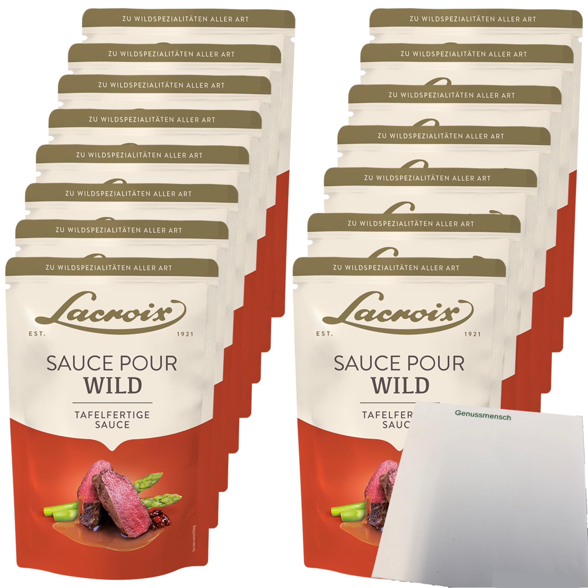 usy Bundle für Lacroix Sauce pour Wild VPE (15x150g Beutel) + usy Block