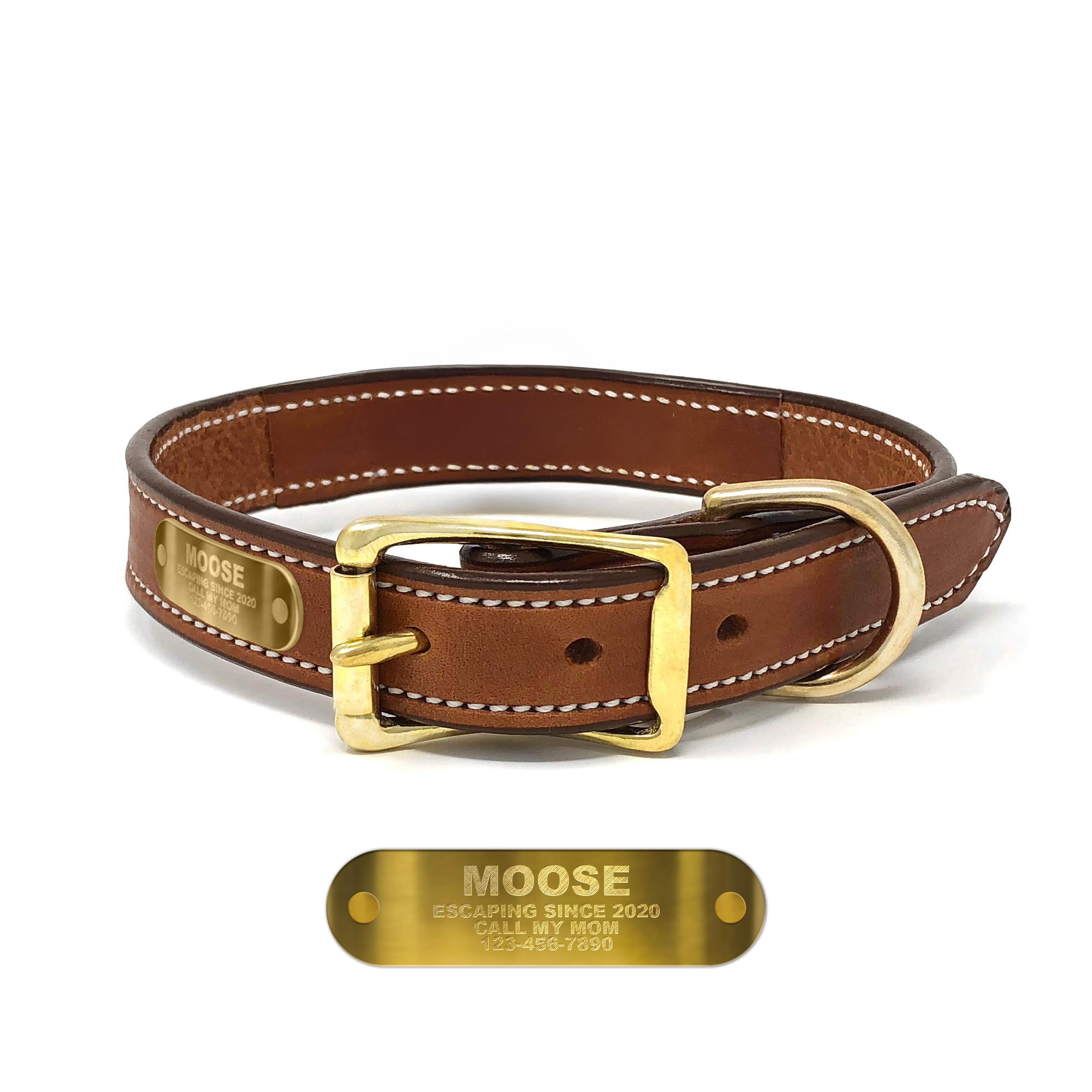 Regal Dog Products Genuine Leather Dog Collar