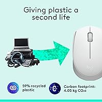 Vista 4 de Logitech M170 Wireless Mouse for PC, Mac, Laptop, 2.4 GHz with USB Mini Receiver, Optical Tracking, 12-Months Battery Life, Ambidextrous - Off White