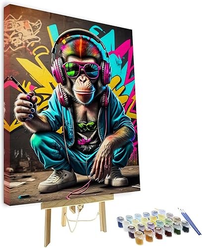 Miniatura 7 de TUMOVO Pintura por número para adultos, Día lluvioso de París, kits de pintura por números, torre Eiffel, kits de pintura por números para adultos,