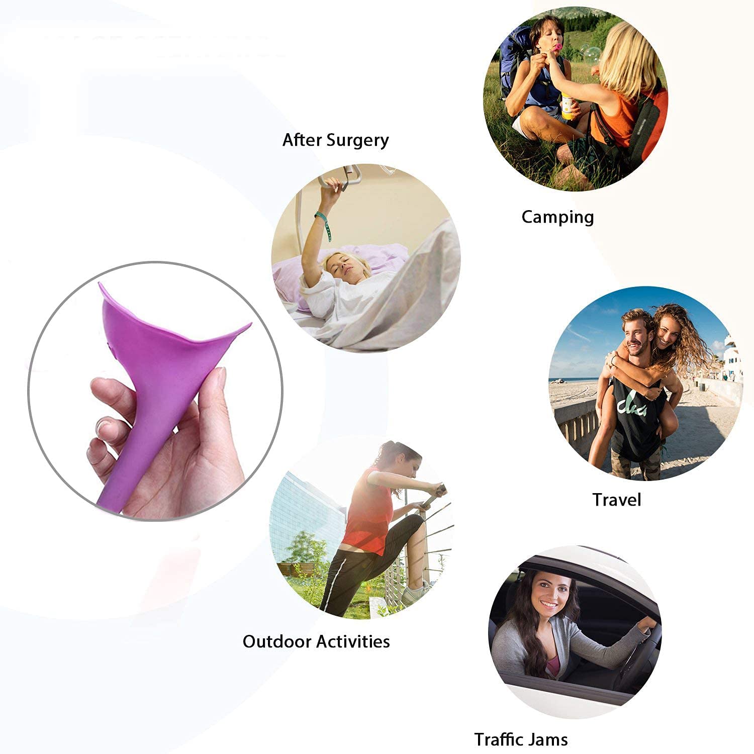 2 Orinali Portatili Retrattili &ndash; Unisex Adulti/Bambini | Per Viaggio, Auto E Campeggio