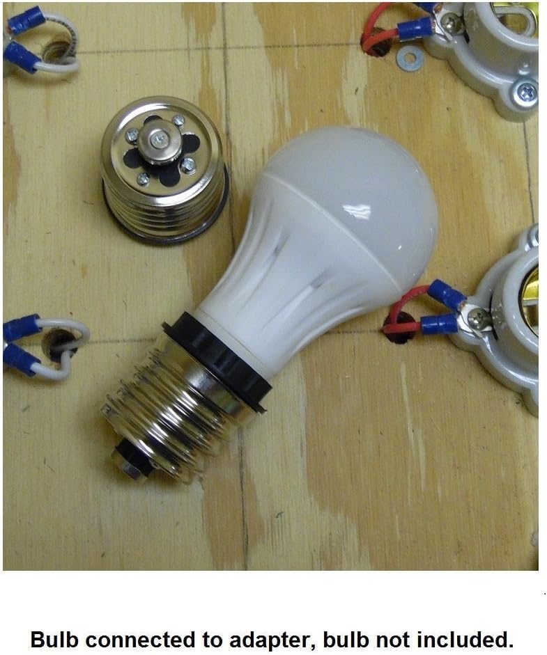 TWDRTDD 3PACK Mogul/Goliath (E39/E40) to Standard Base (E26/E27) Adapters, Use This Adapter to Plug an E26/E27 Bulb Into a Mogul/Goliath (E39/E40) Light Fixture