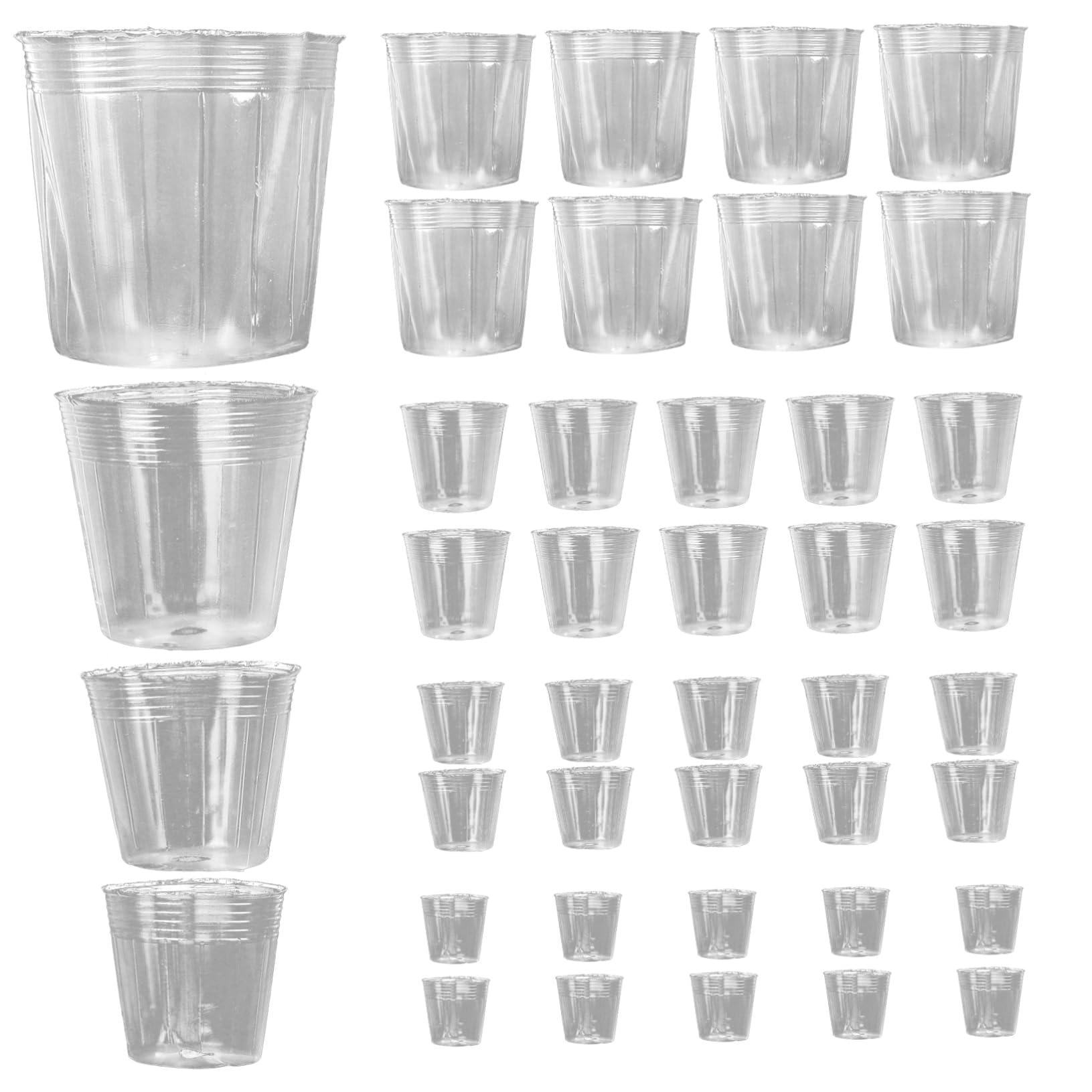 GANAZONO 40Pcs Transparent Orchid Nursery Pots Breathable Multipurpose Planting Pots for Gardening Succulent and Desktop Flower Display