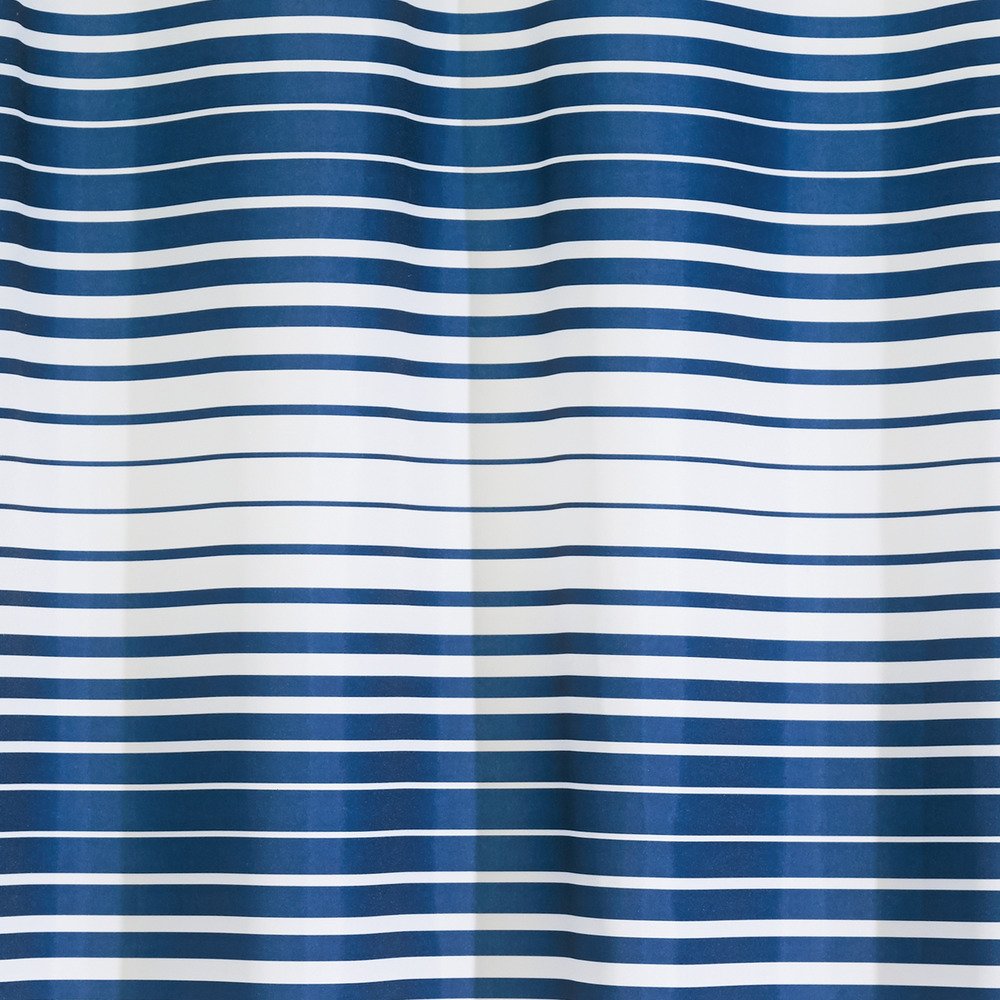 iDesign Enzo Stripe Fabric Bathroom Shower Curtain - 72
