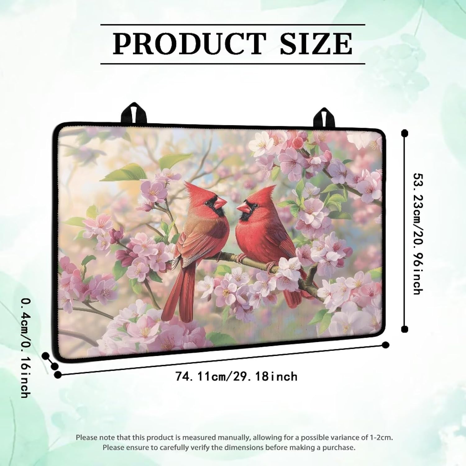 Cardinal Bird Stove Top Covers for Electric Stove,Oven Cover,Washing Machine Top Cover,Lightweight Cooktop Cover,Kitchen Countertop Decoration,Anti-Slip Dustproof Mat for Glass Stove