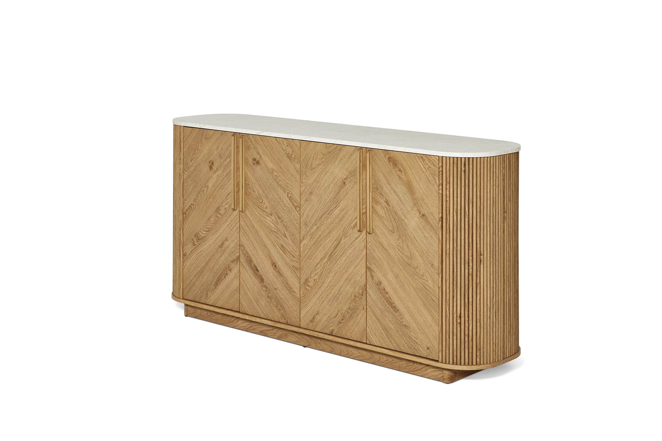 JAHNEK Sideboard Arrow SB 160 Montana Eiche/MARMOR Weiss