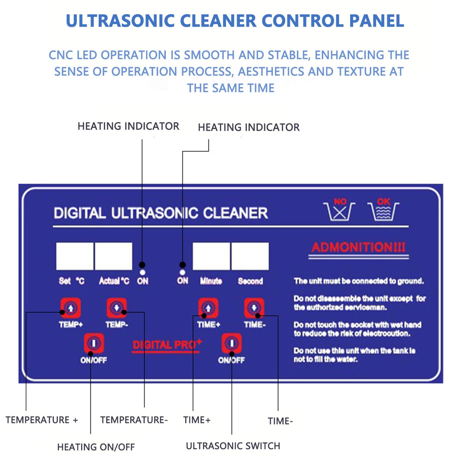 Ultrasonic Cleaner, Edelstahl Ultraschallreiniger 30L | mit digitaler Heizungs-Timer,reiniger ultraschallgerät,schmuckreiniger ultraschall,ultraschallreinigungsgerät brille