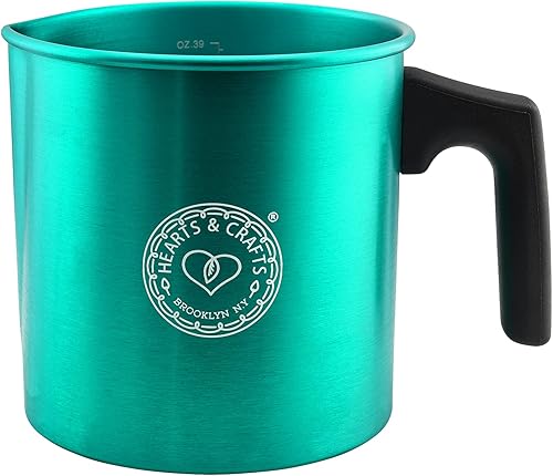 Hearts & Crafts Macetas de velas, 32 oz. Olla de vertido de aluminio para 2 libras de cera derretida, color verde azulado, ideal para velas, artes y disponible en Yaxa Costa Rica