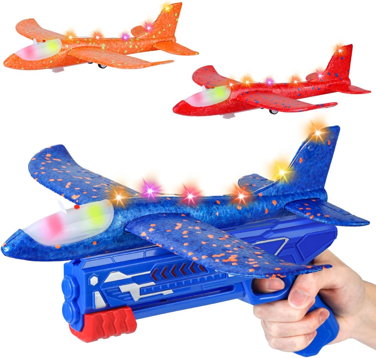 Boys Toys Age 4 5 6 7 8 9 Year Old Boy Gifts  Airplane Launcher Toy with 3 Pack Foam Glider Planes  Outdoor Garden Toys Birthday Present Gift for Kids Age 3 4 5 6 7 8 9 Year Old Boys