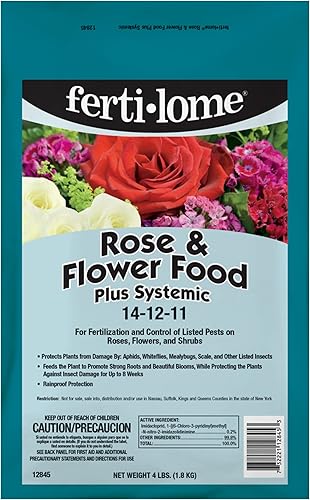 Fertiloma (12845) Alimento para rosas y flores Plus Sistémico 14-12-11 (4 lbs.)