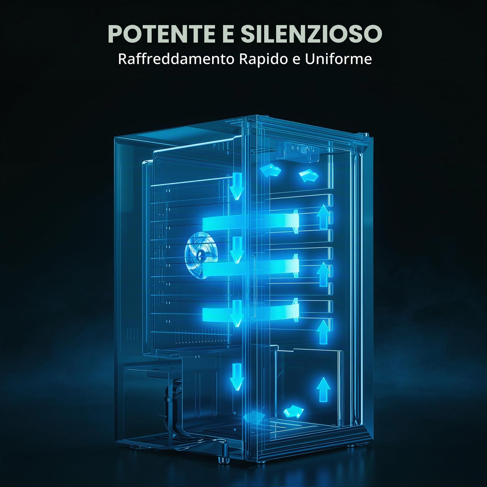 TRIUMPHKEY Frigorifero per Bevande 86L con Porta in Vetro, Frigo Bevande con 4 Ripiani Regolabili, Capacità fino a 130 Lattine, Mini Frigo per Birra e Bibite, Ideale per Casa, Bar e Ufficio