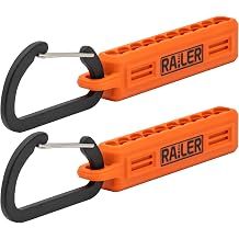 Railer Screwdriver Bit Holder Storage Organizer - Rail 10 Hole Orange Bit Holder with Carabiner - 2 Pack, RB1ORC-2