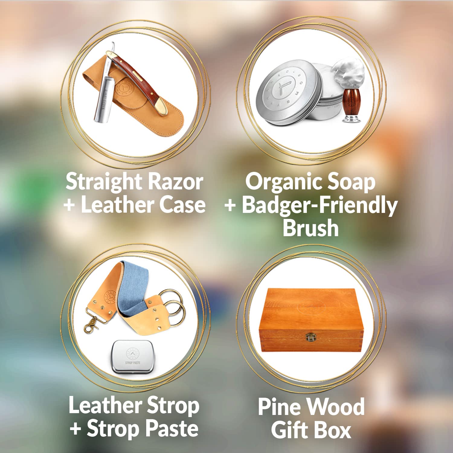 Amazing Straight Razor Kit Best Straight Razor，Shave Ready Straight